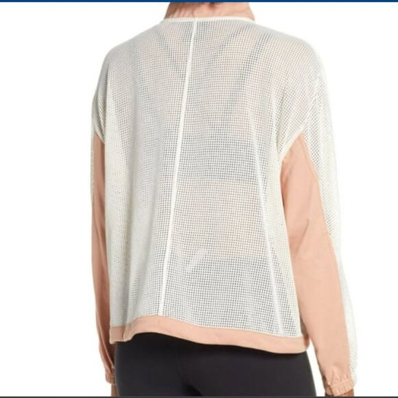 Nike Women's Small Mesh Jacket Athletic Colorblock Pink White - Picture 2 of 7